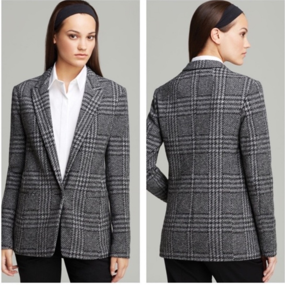 Theory Jonila K Houndstooth Plaid Blazer